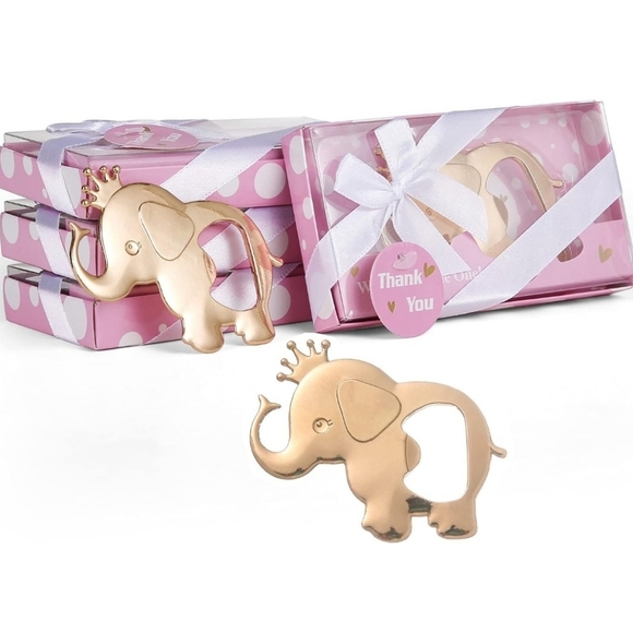 24 pcs Cute Elephant Theme Bottle Opener Girl Baby Shower - Picture 1 of 3
